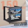 image:imageVEVOR 15U Open Frame Server Rack 2340 Adjustable Depth Free Standing or Wall Mount Network Server Rack 4 Post AV Rack with Casters Holds All Your Networking IT Equipment AV Gear Router Modem9U1