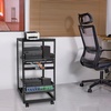 image:imageVEVOR 15U Open Frame Server Rack 2340 Adjustable Depth Free Standing or Wall Mount Network Server Rack 4 Post AV Rack with Casters Holds All Your Networking IT Equipment AV Gear Router Modem20U