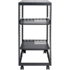 image:imageVEVOR 15U Open Frame Server Rack 2340 Adjustable Depth Free Standing or Wall Mount Network Server Rack 4 Post AV Rack with Casters Holds All Your Networking IT Equipment AV Gear Router Modem20U