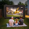 image:imageVEVOR 16FT Inflatable Projector Screen Inflatable Movie Screen Outdoor with 250W Air Blower Projector Screen Oxford Fabric Material Blow Up Screen for Outdoor Backyard Home Theater Theme PartyQCPJ16FTD