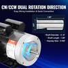 image:imageVEVOR 1HP Electric Motor 1725 RPM AC 115V230V 56C Frame Air Compressor Motor Single Phase 58 Keyed Shaft CWCCW Rotation for Agricultural Machinery and General Equipment1