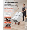 image:imageVEVOR 2 in 1 Aluminum Hand Truck 650 lbs Convertible Hand Truck with 6 Wheels amp Dual Handles Integrated Frame Multipurpose Stair Climber for Home Shopping Moving Warehouse604 x 210 x 179