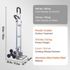 image:imageVEVOR 2 in 1 Aluminum Hand Truck 650 lbs Convertible Hand Truck with 6 Wheels amp Dual Handles Integrated Frame Multipurpose Stair Climber for Home Shopping Moving Warehouse598 x 203 x 181