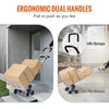 image:imageVEVOR 2 in 1 Aluminum Hand Truck 650 lbs Convertible Hand Truck with 6 Wheels amp Dual Handles Integrated Frame Multipurpose Stair Climber for Home Shopping Moving Warehouse598 x 203 x 181