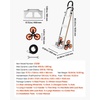 image:imageVEVOR 2 in 1 Aluminum Hand Truck 650 lbs Convertible Hand Truck with 6 Wheels amp Dual Handles Integrated Frame Multipurpose Stair Climber for Home Shopping Moving Warehouse604 x 210 x 179