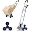 image:imageVEVOR 2 in 1 Aluminum Hand Truck 650 lbs Convertible Hand Truck with 6 Wheels amp Dual Handles Integrated Frame Multipurpose Stair Climber for Home Shopping Moving Warehouse598 x 203 x 181