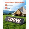 image:imageVEVOR 200W Foldable Solar Panel 24 HighEfficiency Portable Monocrystalline Solar Panel Charger with MC4 Output USBA TypeC amp DC Ports IP67 Waterproof for Power Stations Camping Hiking Trips200W