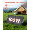 image:imageVEVOR 200W Foldable Solar Panel 24 HighEfficiency Portable Monocrystalline Solar Panel Charger with MC4 Output USBA TypeC amp DC Ports IP67 Waterproof for Power Stations Camping Hiking Trips100W