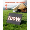 image:imageVEVOR 200W Foldable Solar Panel with Frame 23 HighEfficiency Portable Monocrystalline Solar Panel Charger with 30A PWM Controller amp MC4 Output IP67 Waterproof for Camping Hiking RV Trips200W