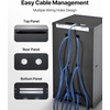 image:imageVEVOR 22U Server Rack Cabinet Network Cabinet Wall Mount 236 in Depth Network Rack Enclosure with Locking Tempered Glass Door 4 Casters Side Panels for 19 IT Equipment AV Devices22U