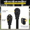 image:imageVEVOR 25 FT 50Amp RV Extension Cord NEMA N1450P to N1450R 125  250V Heavy Duty STW 63 81 RV Power Cord for EV Charging and RV Trailer Campers  for RV Trailer Camper FemaletoMale amp MaletoFemale Heavy Duty 63 81 Gauge STW Cord with Easy Grip Handle amp Organizer25 FT