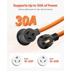 image:imageVEVOR 25 ft Dryer Extension Cord 4Prong NEMA 1430P to 1430R Dryer Cord 125V250V STW 10AWG4C 30A Pure Copper Wire Cable with Black NonWoven Bag and PVC Cable Tie for Outdoor amp Indoor UseOrange