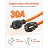 image:imageVEVOR 25 ft Dryer Extension Cord 4Prong NEMA 1430P to 1430R Dryer Cord 125V250V STW 10AWG4C 30A Pure Copper Wire Cable with Black NonWoven Bag and PVC Cable Tie for Outdoor amp Indoor UseOrange