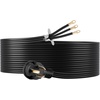 image:imageVEVOR 25 ft Dryer Extension Cord 4Prong NEMA 1430P to 1430R Dryer Cord 125V250V STW 10AWG4C 30A Pure Copper Wire Cable with Black NonWoven Bag and PVC Cable Tie for Outdoor amp Indoor UseBlack