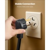 image:imageVEVOR 25 ft Dryer Extension Cord 4Prong NEMA 1430P to 1430R Dryer Cord 125V250V STW 10AWG4C 30A Pure Copper Wire Cable with Black NonWoven Bag and PVC Cable Tie for Outdoor amp Indoor UseBlack