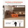 image:imageVEVOR 25 ft Dryer Extension Cord 4Prong NEMA 1430P to 1430R Dryer Cord 125V250V STW 10AWG4C 30A Pure Copper Wire Cable with Black NonWoven Bag and PVC Cable Tie for Outdoor amp Indoor UseBlack