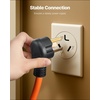 image:imageVEVOR 25 ft Dryer Extension Cord 4Prong NEMA 1430P to 1430R Dryer Cord 125V250V STW 10AWG4C 30A Pure Copper Wire Cable with Black NonWoven Bag and PVC Cable Tie for Outdoor amp Indoor UseOrange