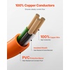 image:imageVEVOR 25 ft Dryer Extension Cord 4Prong NEMA 1430P to 1430R Dryer Cord 125V250V STW 10AWG4C 30A Pure Copper Wire Cable with Black NonWoven Bag and PVC Cable Tie for Outdoor amp Indoor UseOrange