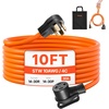 image:imageVEVOR 25 ft Dryer Extension Cord 4Prong NEMA 1430P to 1430R Dryer Cord 125V250V STW 10AWG4C 30A Pure Copper Wire Cable with Black NonWoven Bag and PVC Cable Tie for Outdoor amp Indoor UseOrange