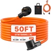 image:imageVEVOR 25 ft Dryer Extension Cord 4Prong NEMA 1430P to 1430R Dryer Cord 125V250V STW 10AWG4C 30A Pure Copper Wire Cable with Black NonWoven Bag and PVC Cable Tie for Outdoor amp Indoor UseOrange