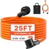 image:imageVEVOR 25 ft Dryer Extension Cord 4Prong NEMA 1430P to 1430R Dryer Cord 125V250V STW 10AWG4C 30A Pure Copper Wire Cable with Black NonWoven Bag and PVC Cable Tie for Outdoor amp Indoor UseOrange