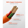 image:imageVEVOR 25 ft Dryer Extension Cord 4Prong NEMA 1430P to 1430R Dryer Cord 125V250V STW 10AWG4C 30A Pure Copper Wire Cable with Black NonWoven Bag and PVC Cable Tie for Outdoor amp Indoor UseOrange