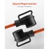 image:imageVEVOR 25 ft Dryer Extension Cord 4Prong NEMA 1430P to 1430R Dryer Cord 125V250V STW 10AWG4C 30A Pure Copper Wire Cable with Black NonWoven Bag and PVC Cable Tie for Outdoor amp Indoor UseOrange