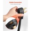 image:imageVEVOR 25 ft Dryer Extension Cord 4Prong NEMA 1430P to 1430R Dryer Cord 125V250V STW 10AWG4C 30A Pure Copper Wire Cable with Black NonWoven Bag and PVC Cable Tie for Outdoor amp Indoor UseBlack