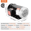 image:imageVEVOR 2HP Electric Motor 3450 RPM AC 230V460V 56C Frame Air Compressor Motor 3Phase 58 Keyed Shaft CWCCW Rotation for Agricultural Machinery and General Equipment1