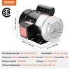 image:imageVEVOR 2HP Electric Motor 3450 RPM AC 230V460V 56C Frame Air Compressor Motor 3Phase 58 Keyed Shaft CWCCW Rotation for Agricultural Machinery and General Equipment1