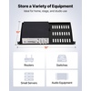 image:imageVEVOR 2PCS 1U Server Rack Shelf Universal Vented Rack Mount Cantilever Tray for 19 inch Network Equipment Rack amp Cabinet 10 Deep Rack Mount Shelf Weight Capacity 50 lbs Wall Mount Rack Shelf1U4PCS