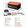 image:imageVEVOR 36V 384V 105AH Lithium Golf Cart Battery with 25A Charger Lifepo4 Battery Kit Builtin 200A BMS with Bluetooth amp Touch Monitor 2C Discharge 4000 Cycles for Golf Carts Trolling Motors