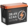 image:imageVEVOR 36V 384V 52AH Lithium Golf Cart Battery with 18A Charger Lifepo4 Battery Kit Builtin 100A BMS 4000 Cycles 2C Discharge Rate Bluetooth amp Mobile APP for Golf Carts Trolling Motors