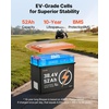 image:imageVEVOR 36V 384V 52AH Lithium Golf Cart Battery with 18A Charger Lifepo4 Battery Kit Builtin 100A BMS 4000 Cycles 2C Discharge Rate Bluetooth amp Mobile APP for Golf Carts Trolling Motors