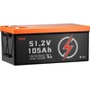 image:imageVEVOR 36V48V 105Ah Golf Cart Lithium Battery 3648 Volt Golf Cart Battery with 200A BMS LCD or Touch Monitor and Mobile APP LiFePO4 Battery with 600A Peak Current 4000 Cycles for Golf Carts48V Battery  ABS Casing