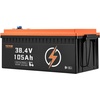image:imageVEVOR 36V48V 105Ah Golf Cart Lithium Battery 3648 Volt Golf Cart Battery with 200A BMS LCD or Touch Monitor and Mobile APP LiFePO4 Battery with 600A Peak Current 4000 Cycles for Golf Carts36V Battery and Charger  ABS Casing