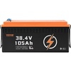 image:imageVEVOR 36V48V 105Ah Golf Cart Lithium Battery 3648 Volt Golf Cart Battery with 200A BMS LCD or Touch Monitor and Mobile APP LiFePO4 Battery with 600A Peak Current 4000 Cycles for Golf Carts36V Battery and Charger  ABS Casing