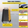 image:imageVEVOR 3Channel Rubber Cable Protector Ramps Heavy Duty 44000Lbs Load Capacity Cable Wire Floor Cord Cover Ramp Speed Bump Driveway Hose Cable Ramp Protective Cover1 Pack