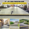 image:imageVEVOR 3Channel Rubber Cable Protector Ramps Heavy Duty 44000Lbs Load Capacity Cable Wire Floor Cord Cover Ramp Speed Bump Driveway Hose Cable Ramp Protective Cover1 Pack