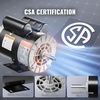 image:imageVEVOR 3HP Air Compressor Electric Motor 230V 155 Amps 56 Frame 3450RPM 58 Keyed Shaft 188 Shaft Length Single Phase CWCCW Rotation Factory Setting is CCW1