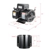 image:imageVEVOR 3HP Air Compressor Electric Motor 230V 155 Amps 56 Frame 3450RPM 58 Keyed Shaft 188 Shaft Length Single Phase CWCCW Rotation Factory Setting is CCW1
