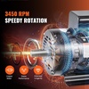 image:imageVEVOR 3HP Air Compressor Electric Motor 230V 155 Amps 56 Frame 3450RPM 58 Keyed Shaft 188 Shaft Length Single Phase CWCCW Rotation Factory Setting is CCW1