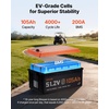 image:imageVEVOR 48V 512V 105AH Lithium Golf Cart Battery with 18A Charger Lifepo4 Battery Kit Builtin 200A BMS with Bluetooth amp Touch Monitor 2C Discharge 4000 Cycles for Golf Carts Trolling Motors