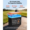 image:imageVEVOR 48V 512V 52AH Lithium Golf Cart Battery with 15A Charger Lifepo4 Battery Kit Builtin 100A BMS 4000 Cycles 2C Discharge Rate Bluetooth amp Mobile APP for Golf Carts Trolling Motors