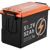 image:imageVEVOR 48V 512V 52AH Lithium Golf Cart Battery with 15A Charger Lifepo4 Battery Kit Builtin 100A BMS 4000 Cycles 2C Discharge Rate Bluetooth amp Mobile APP for Golf Carts Trolling Motors