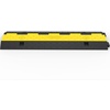 image:imageVEVOR 5 Channel Cable Protectors Extreme Rubber Cable Ramps Heavy Duty Protective Cable Wire Cord Ramp Driveway Rubber Traffic Speed Bumps Cable Protector 5Channel 1Pack18000Lb  for Driveway Modular Interlocking Connection Heavy Duty Cable Traffic Speed Bump with FlipOpen Top Cover Black  Yellow3PC2 Channel