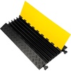 image:imageVEVOR 5 Channel Cable Protectors Extreme Rubber Cable Ramps Heavy Duty Protective Cable Wire Cord Ramp Driveway Rubber Traffic Speed Bumps Cable Protector 5Channel 1Pack18000Lb  for Driveway Modular Interlocking Connection Heavy Duty Cable Traffic Speed Bump with FlipOpen Top Cover Black  Yellow5 Channel