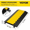 image:imageVEVOR 5 Channel Cable Protectors Extreme Rubber Cable Ramps Heavy Duty Protective Cable Wire Cord Ramp Driveway Rubber Traffic Speed Bumps Cable Protector 5Channel 1Pack18000Lb  for Driveway Modular Interlocking Connection Heavy Duty Cable Traffic Speed Bump with FlipOpen Top Cover Black  Yellow5 Channel