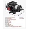 image:imageVEVOR 5 HP Electric Motor 1725RPM Air Compressor Motor CWCCW Rotation 1125 inch Shaft Diameter 275inch Shaft Length 207Nm Torque ThreePhase TEFC Cooling 230V460V 184T Frame1