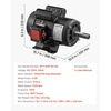 image:imageVEVOR 5 HP Electric Motor 1725RPM Air Compressor Motor CWCCW Rotation 1125 inch Shaft Diameter 275inch Shaft Length 207Nm Torque ThreePhase TEFC Cooling 230V460V 184T Frame1